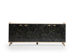 Hanah Home Sumer H3030 Consola de Mármol y Roble